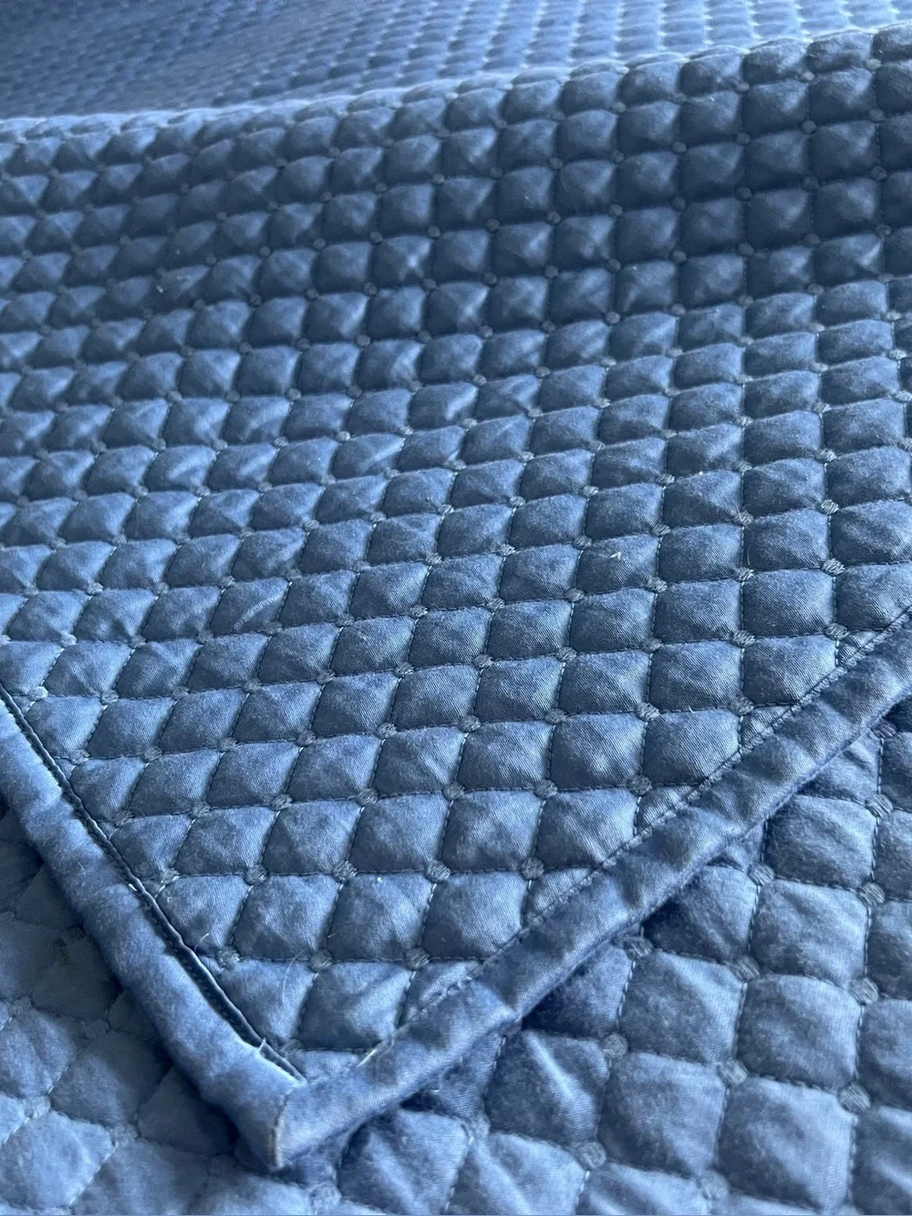Charter Club Quilted Coverlet in Medium Blue quilt King size - Picture 7 of 8